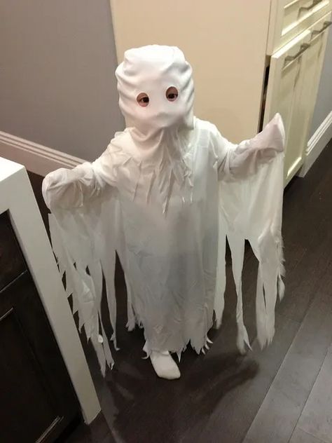 ★ Homemade Ghost Costume Ideas | Halloween Fancy Dress For Men, Women & Kids ★ - HubPages Realistic Ghost Costume, Diy Ghost Costume For Women, Ghost Costume Ideas, Ghost Costume For Kids, Diy Ghost Costume, Ghost Costume Kids, Sheet Costume, Halloween Ghost Costume, Ghost Dress