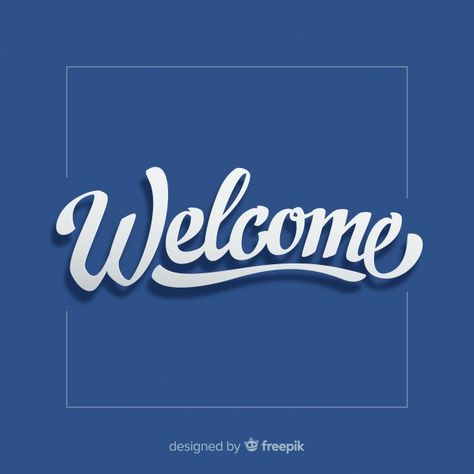 Modern welcome lettering design Free Vector | Premium Vector #Freepik #vector #design #typography #font #text Welcome Font Design, Welcome Logo Design, Welcome Card Design, Welcome Wallpaper, Welcome Poster Design, Welcome Graphic, Welcome Lettering, Welcome Font, Welcome Text