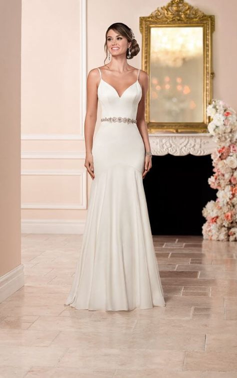 Sexy Silk Wedding Dress | Stella York Wedding Dresses Petite Bride, Wedding Dresses Petite, Stella York Bridal, Petite Bride, Stella York Wedding Dress, Wedding Dresses Hippie, 2016 Wedding, Essense Of Australia, Silk Wedding Dress