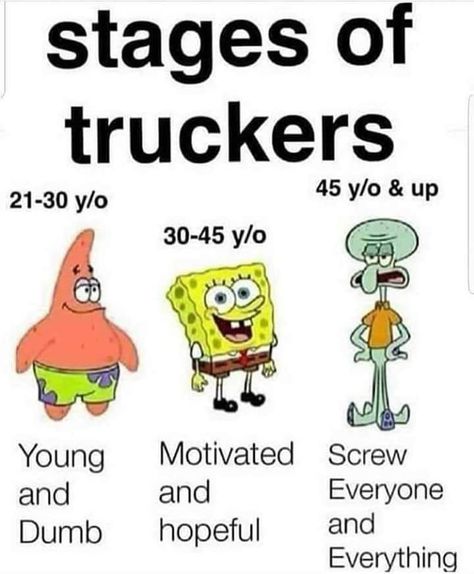 Trucker Humor Which stage are you at? . . . . . #transcontractors #truckerpolos #trucklife #truckporn #truckin #trucking #trucks #semitrucks #truckinglife #truckdaily #truckdriverlife #diesel #powerstroke #truck #truckdriversusa #trucklifestyle #lifted #oversizedload #bigrig Semi Trucks Humor, Funny Truck Quotes, Trucking Humor, Trucker Quotes, Trucking Business, Car Jokes, Trucker Humor, Funny Mind Tricks, Trucking Life