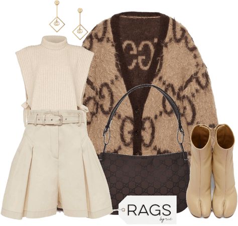 Gucci Airport Outfit, Gucci Outfit Women, Gucci Outfits Aesthetic, Gucci Clothes Aesthetic, Gucci Outfit Ideas, Gucci Outfits Women Casual, Gucci Women Outfit, Gucci Style Women, Gucci Cardigan Outfit