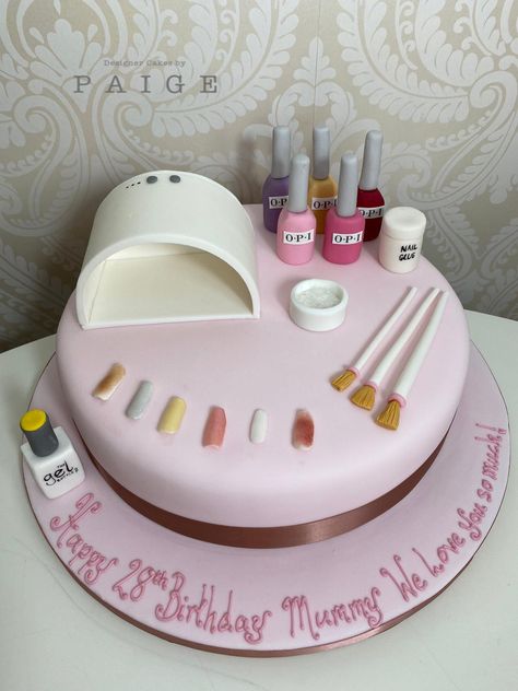 Nail Polish Cake, Polish Cake, Write Name On Cake, Art Birthday Cake, Cake Pic, Artist Cake, Happy Birthday Cake Pictures, Make Up Cake, Cake Name