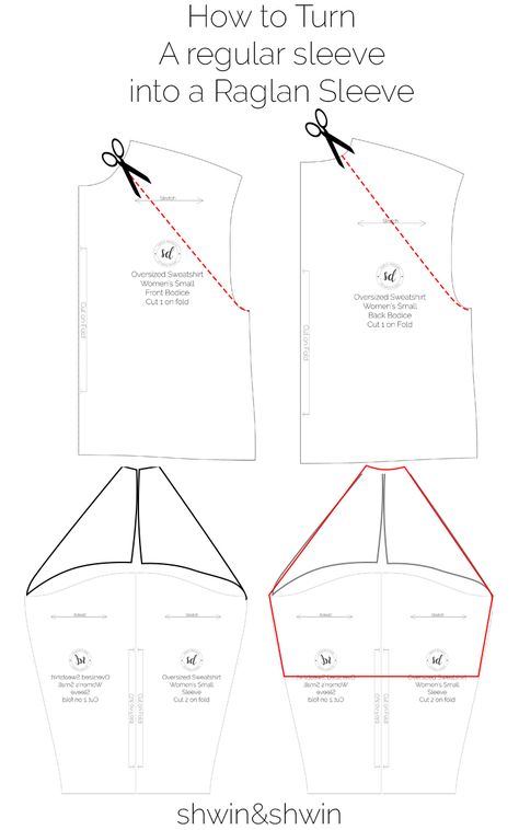 Raglan Sleeve Pattern, Sweatshirt Pattern, Sewing Sleeves, Sewing Tutorials Clothes, Couture Sewing Techniques, Techniques Couture, Sweatshirts Pattern, Couture Sewing, Clothes Sewing Patterns