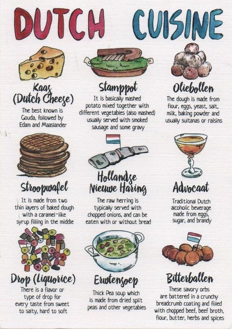 Dutch Cuisine The Netherlands, Food From Different Cultures, Meals To Try At Home, Cooking Around The World, Food Around The World, Dutch Cuisine, American Foods, Culinary Cooking, Around The World Food