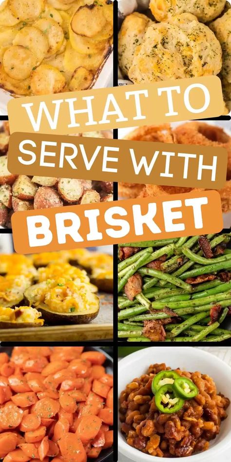 Brisket And Sides Dishes, Brisket Sides Dishes Ideas, What To Serve With Brisket, Brisket Sides, Brisket Side Dishes, Holiday Brisket, Bbq Beef Sandwiches, Bbq Party Food, Party Side Dishes