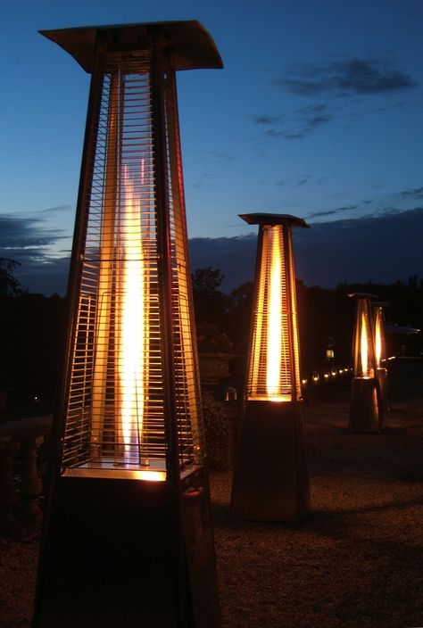 Living Flame/ Pyramid patio heaters for this outdoor wedding reception at Chewton Glen Hotel wedding venue, New Forest, Hampshire styled and dressed by Stressfree The Venue Transformers for a luxury wedding Heating Lamps Outdoor, Outdoor Wedding Heaters, Outside Heaters Patio, Outdoor Patio Heaters, Patio Heaters Outdoor Ideas, Outdoor Heating Ideas, Outdoor Heaters Patio, Outside Heaters, Chewton Glen