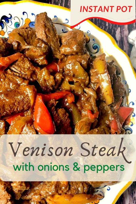 Venison Steak Dinner Ideas, Deer Meat Instapot Recipes, Instant Pot Recipes Venison, Dear Steak Recipes, Healthy Deer Steak Recipes, Tenderized Venison Steak Recipes, Low Sodium Venison Recipes, Deer Meat Pressure Cooker Recipes, Deer Steak In Crockpot