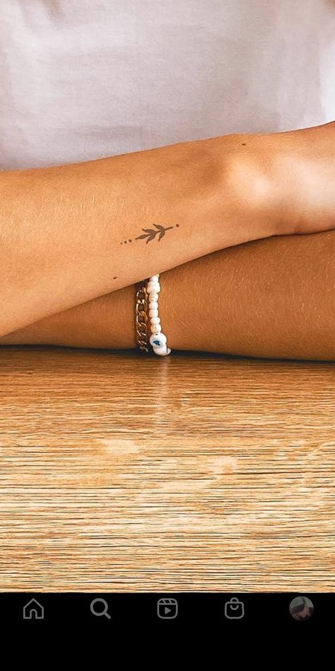 Wrist Placement Tattoos For Women, Micro Tattoo Placement Ideas, Womens Small Arm Tattoos, Small Dainty Tattoo Placement, Morse Code Arrow Tattoo, Fine Wrist Tattoo, Small Modern Tattoos For Women, Small Tattoos On Forearm For Women, Tattoo On Front Of Arm