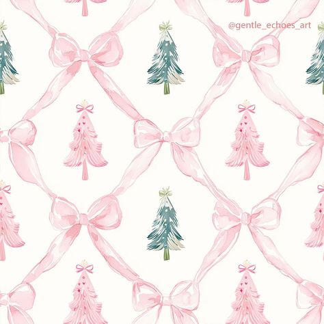 🎀🎄✨Embrace Feminine Magic This Holiday Season: Pink Christmas Collection This season, we’re embracing the gentle magic of feminine energy with our latest 🎀🎄Pink Christmas collection! Our Pink Christmas designs were born out of a love for all things dreamy and delicate. Each pink tree, each bow serves as a reminder that we can make the holidays our own—a space where femininity thrives and beauty flows effortlessly. 💕 I hope these patterns become the perfect canvas for you to craft moments of p... Pink Vintage Christmas Wallpaper, Pink Bow Christmas Wallpaper, Pink Christmas Background Laptop, Aesthetic Christmas Prints, Pink Christmas Computer Wallpaper, Pink Christmas Room Ideas, Pink Bow Christmas, Pink Christmas Homescreen, Pink Christmas Wallpaper Laptop