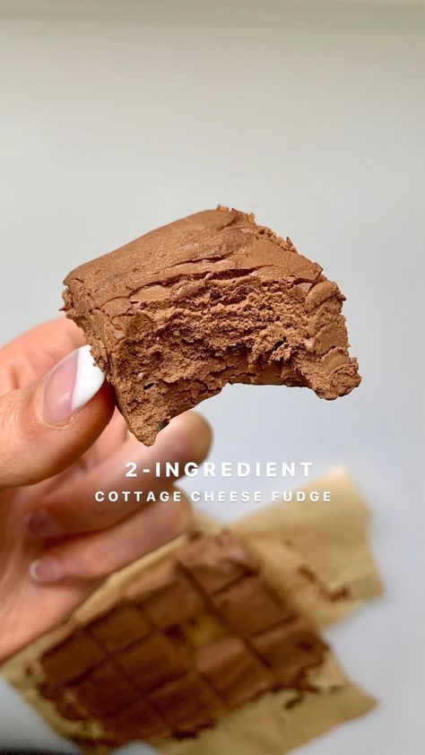 FOLLOW👉🏼 @lilsipper for more easy to digest recipes like these 2-INGREDIENT COTTAGE CHEESE FUDGE SQUARES! Don’t knock it ‘til you try it!… | Instagram Cottage Cheese Fudge Recipe, Yogurt Fudge, Cottage Cheese Fudge, Cheese Fudge Recipe, Fudge Squares, Cheese Fudge, 2 Ingredient Fudge, Chocolate Ingredients, Inflammation Recipes