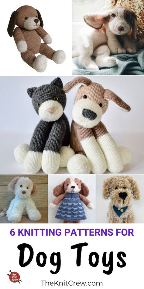 Knitted Puppy Pattern Free, Knit Dog Pattern Free, Puppy Knitting Pattern Free, Knitted Dogs Free Patterns, Knit Dog Pattern, Free Dog Knitting Patterns, Free Knit Toy Patterns, Free Knitting Patterns Animals, Knitted Dog Pattern