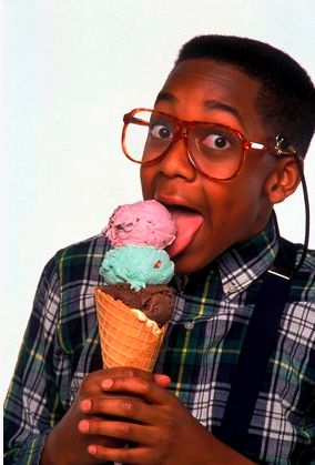 . Kellie Shanygne Williams, Jaleel White, Black Sitcoms, Steve Urkel, Eating Ice, Eating Ice Cream, Family Matters, Old Tv Shows, Oldies But Goodies