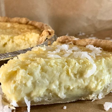 Coconut Treats, Custard Pies, Just Pies, Coconut Cream Pie Recipes, Unique Pies, Coconut Extract, Coconut Custard Pie, Cream Pies, Coconut Desserts