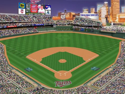 Target Field - home of MN Twins baseball Black Flag Poster, Clemson Baseball, Baseball Dugout, Target Field, Minnesota Twins Baseball, Baseball Tournament, Mlb Stadiums, Twins Baseball, Baseball Park