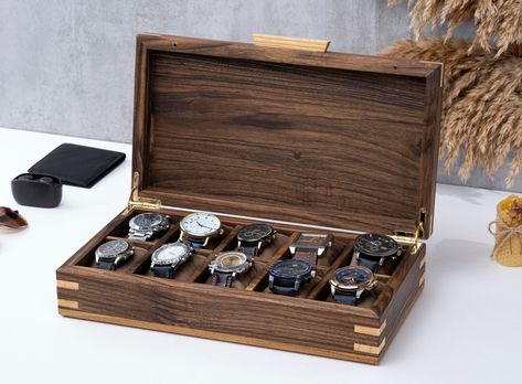 Personalized Watch Box, Luxury Watch Box, Watch Box For Men, Mens Jewelry Box, Wood Watch Box, Engraved Watch, Mens Watch Box, Watch Organizer, Handmade Watch