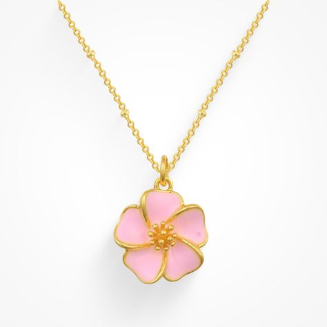 Honolulu Necklace Preppy Jewelry, Pretty Jewelry Necklaces, Flower Charm Necklace, Jewelry Accessories Ideas, Summer Necklace, Jewelry Lookbook, Hibiscus Flower, Cheap Jewelry, Girly Jewelry