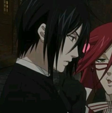 Sebastian X Grell Matching Icons, Black Butler Matching Icons, Matching Icons Bxg, Black Butler Grell, Pfps Anime, Grell Sutcliff, Black Butler Sebastian, Black Butler Manga, Sebastian Michaelis