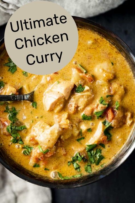 An incredible combination of aromatic spices and flavor, this Instant Pot Chicken Curry is easy, flavorful and on the table in under 30 minutes - perfect for busy weeknights! Pieces of tender chicken cooked in a tomato-like gravy studded with intense spices is seriously the perfect weeknight comfort food meal. Or a meal to impress you guests. Chicken Pieces Instant Pot, Instant Pot Chicken Curry Recipes Easy, Chicken Curry Recipe Indian Instant Pot, Chicken Curry Pressure Cooker, Chicken Thigh Stew Instant Pot, One Pot Chicken Curry, Instant Pot Chicken Curry Recipes, Instapot Chicken Curry, Chicken Stew Instant Pot