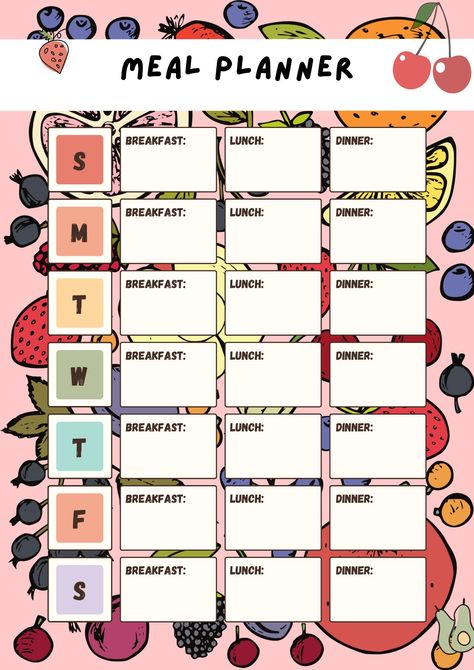 Meal Planner Digital | Weekly Food Diary, Meal Tracker, Food Journal, Menu Plan & Prep, BONUS Grocery List! Diet, Fitness, Health. plannerpagesprintablefree #freeblogplanner #todoplanner #plannernotes Diet Planner Aesthetic, Meal Plan Pdf Free Printables, Food Planner Meal Planning, Food Diary Ideas, Grocery List Diet, Month Meal Plan, Body Wraps Recipe, Meal Diary, Food Diary Printable