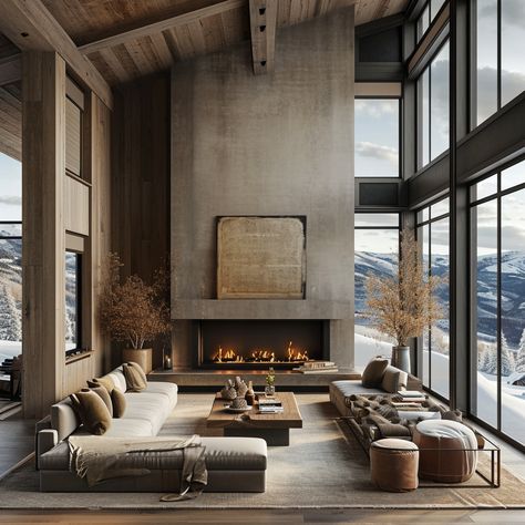 39 Timeless Rustic Living Room Ideas for Your Home Mountain Homes Interiors, Chalet Living Room, Person Picture, Rustic Living Room Ideas, Mountain Home Interiors, Mountain Interiors, Modern Home Decor Ideas, Modern Lodge, Modern Rustic Living Room