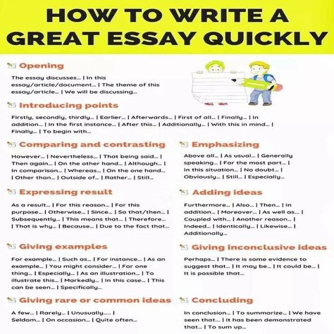 Essay Writing Examples, Improve Writing Skills, Improve Writing, Academic Essay Writing, Write An Essay, Essay Tips, Ielts Writing, Essay Writing Skills, Good Vocabulary Words