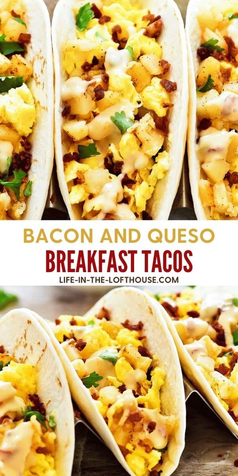 Taco Breakfast, Pasta Recipes Easy Fast, Breakfast Bacon, Menu Sarapan Sehat, Breakfast Tacos, I Love Me, Breakfast Brunch Recipes, Breakfast For Dinner, Breakfast Recipe