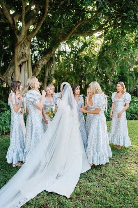 Pale Blue Bridesmaids, Pale Blue Bridesmaid Dresses, Blue Bridesmaids Dresses, Bridgerton Wedding, Wedding Crest, Blue Bridesmaid Dress, Local Library, Garden Party Wedding, Bridesmaid Style