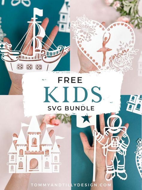 Totally FREE Kids SVG Mini Bundle (Perfect for Cricut) - Tommy & Tilly Design Vinyle Cricut, Cricut Svg Files Free, Cricut Christmas Ideas, Idee Cricut, Free Svgs, Papel Craft, Projets Cricut, Cricut Projects Beginner, Card Crafts