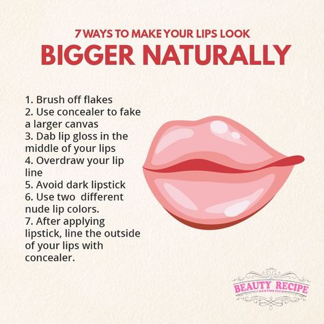 There’s nothing wrong with small lips. But for those who want to make their lips look bigger in a natural way, here are some amazing tips for you! Hope this will help you achieve a bigger-looking kissable lips! #MakeupTrends #BeautyEssentials #MUACommunity #CosmeticCrush #InstaGlam #BoldBeauty Get Bigger Lips, Make Lips Bigger, Bigger Lips Naturally, Lips Look Bigger, Bigger Lips Makeup, Diy Lip Plumper, Bigger Lips, Fuller Lips Naturally, Basic Makeup Tutorial