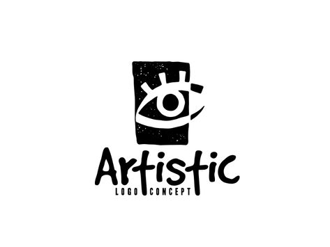 artistic logo concept by Boris Rayich on Dribbble Artistic Logo Ideas, Logo Design Artist, Art Logo Ideas Creative, Graphic Designer Logo Ideas, Artist Logo Design Creative, & Logo, Logo For Artist, Designer Logo Ideas, Logo Design Inspiration Art