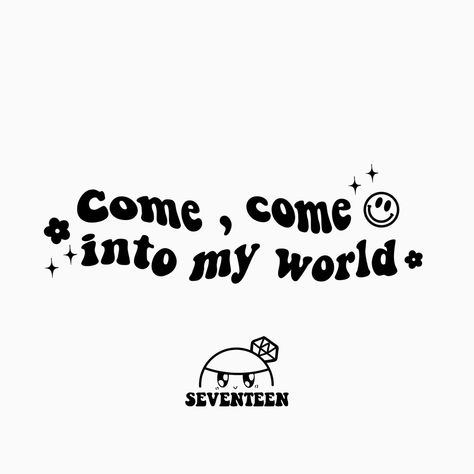 #seventeen #svt #kpop #totebagdesign Seventeen Black And White Icon, Seventeen Tshirt Design, Seventeen Bio Ideas Kpop, Svt Tattoos Ideas, Going Seventeen Logo, Seventeen Logo Aesthetic, Seventeen Song Quotes, Lyric Poster Kpop, Seventeen Lyrics Quotes