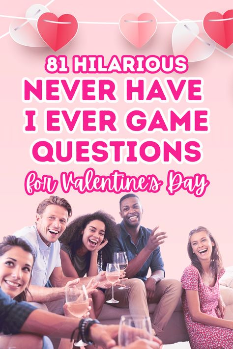 81 Never Have I Ever Questions For Valentines Day Party Games - fun Valentine's Day games for adults and activities for after a Valentines dinner party for couples or galentines! #valentinesday #valentinesdaygames #partygames #neverhaveiever Casual Party Ideas, Valentines Dinner Party, Valentines Day Party Games, Pajama Party Grown Up, Couples Dinner Party, Dinner Party Activities, Never Have I Ever Questions, Valentine Dinner Party, Gift Exchange Party