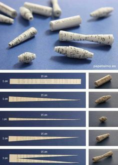 How To Make Paper Beads, Homemade Beads, African Paper Beads, Paper Beads Tutorial, Paper Beads Diy, Paper Beads Template, Make Paper Beads, Paper Bead Jewelry, Magazine Crafts