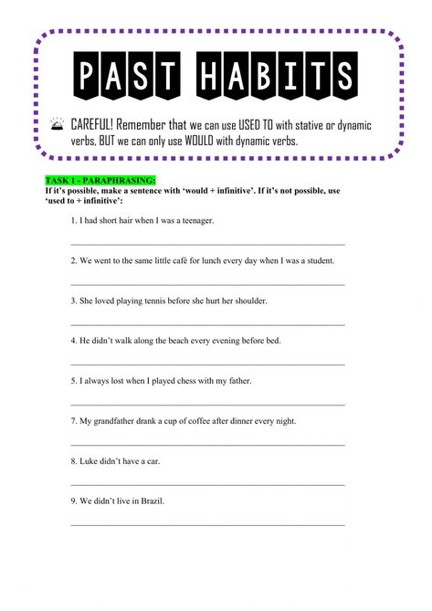 Habit Worksheet, Habits Worksheet, Infinitive Phrases, Inequality Word Problems, Millennium Development Goals, 2nd Grade Spelling, Regular And Irregular Verbs, Abstract Science, Triangle Worksheet