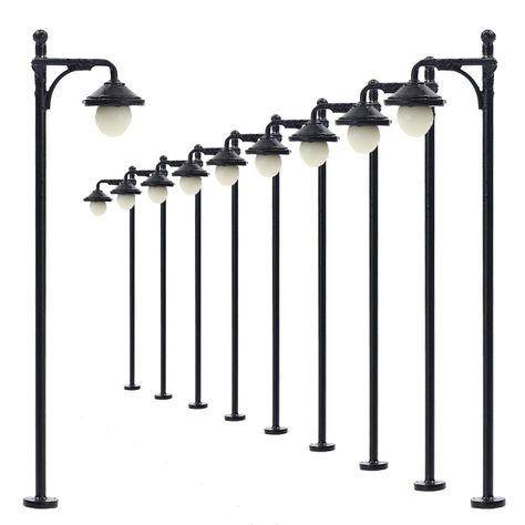 Train Lamp, Model Train Accessories, Building Layout, Steel Columns, Model Hobbies, Street Lights, Model Train Layouts, Street Lamp, Patio Lighting