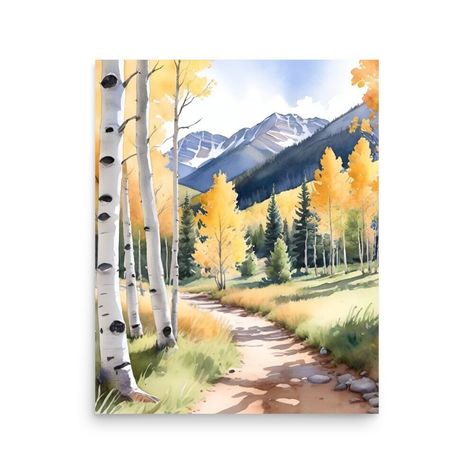 Aspen trees painting