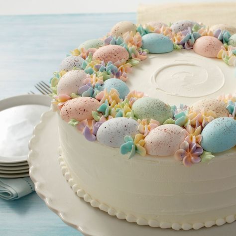 Easter Cake Decorating Ideas, Easy Easter Cake, Speckled Egg Cake, Easter Cake Ideas, Easter Cake Easy, Cute Easter Desserts, Easter Cake Decorating, Easter Egg Cake, Easy Easter Desserts