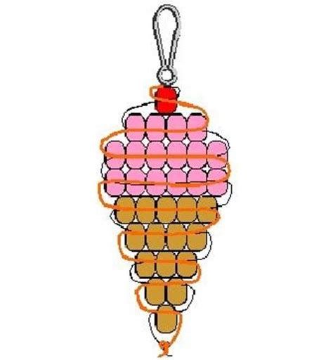 Pony Bead Fruit Patterns, Mini Pony Bead Patterns, Free Pony Bead Patterns, Pony Bead Mushroom, Pony Bead Patterns Easy Step By Step, Pony Bead Designs, Pony Bead Ideas, Pony Bead Keychain Patterns, Pony Bead Animals Patterns