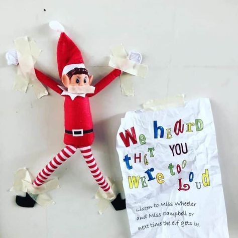 Elf Classroom, Welcome Back Elf, Easy Thanksgiving Table Decor, Elf Writing, Table Decor Thanksgiving, Simple Thanksgiving Table, Paper Napkin Folding, Elf Arrival, Elf Shelf