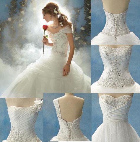 Disney Princess Wedding Dresses Disney Wedding Dresses 2023, Disney Princess Themed Wedding, Belle Wedding Dress, Disney Inspired Wedding Dresses, Belle Wedding Dresses, Disney Princess Wedding Dresses, Disney Princess Wedding, Disney World Wedding, Disney Inspired Wedding