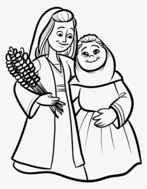 Ruth Bible Craft, Naomi Bible, Ruth Bible, Bible Coloring Sheets, Ruth And Naomi, Book Of Ruth, Bible Crafts Sunday School, Sunday School Coloring Pages, Bible Story Crafts