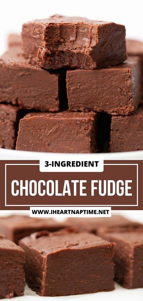 Craving silky smooth chocolate fudge but don’t want to spend hours in the kitchen? This easy 3-ingredient fudge comes together in just 10 minutes for a quick chocolate fix your whole family will love. Chocolate Fudge Recipes, Easy Chocolate Fudge Recipe, Amazing Easy Recipes, Christmas Morning Recipes, Easy Fudge Recipe, Homemade Chocolate Fudge, Best Vanilla Cake Recipe, Twinkie Cake, Homemade Candy Bars