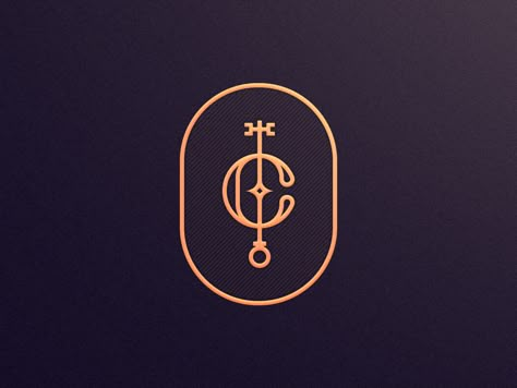 C by masē | Dribbble | Dribbble Logo Designs, Design Inspiration, Logo Design, Frame, Gold, Black, Design