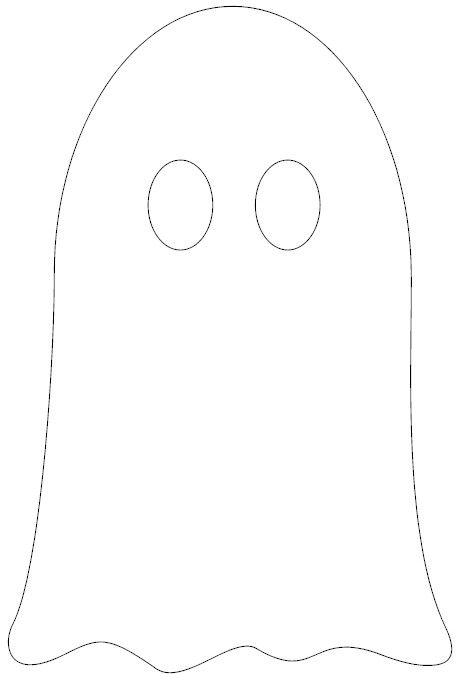 Tissue Paper Ghost Craft, Ghost Template For Kids, Paper Ghosts Diy, Ghost Cut Out Template, Ghost Clipart Black And White, Ghost Print Out, Ghost Silhouette Shape, Ghost Outline Template, Ghost Cutout Template