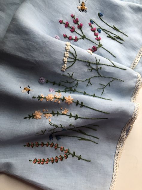 Custom embroidery Scarf Embroidery, Bottle Vases Wedding, Embroidery Scarf, Crochet Leaf Patterns, Embroidery Lessons, Embroidery Tshirt, Scarf Women Fashion, Wool Embroidery, Crochet Leaves