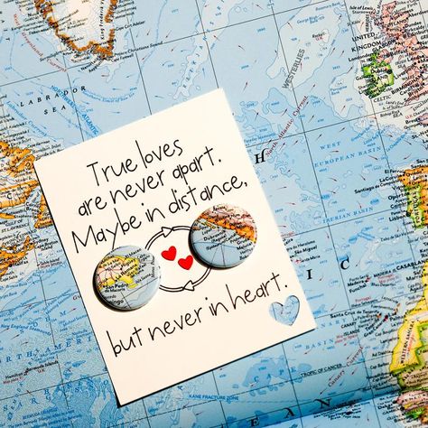 Long Distance Relationship Cards, Valentines Day Quotes For Him, Ceramic Magnets, Boyfriend Gifts Long Distance, Distance Friendship, Long Distance Boyfriend, Long Distance Friendship, Distance Relationship Gifts, Long Distance Relationship Gifts