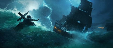 ArtStation - Man Overboard, Joakim Ericsson Man Overboard, Pirate Movies, Black Things, Pirates Life, Photo Games, Dnd Ideas, Pirate Life, Art Station, Art Blog