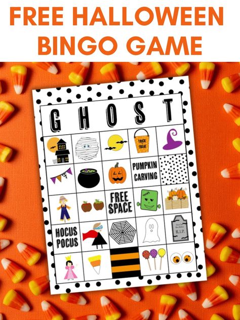 FREE Halloween Bingo Game- Printable Party Game [2024] Halloween Movie Bingo, Halloween Memory Game Free Printable, Halloween Bingo Cards Free Printable, Halloween Board Games Free Printable, Free Printable Halloween Bingo Game, Bingo Printable Free, Halloween Bingo Printable, Halloween Bingo Game, Halloween Bingo Cards