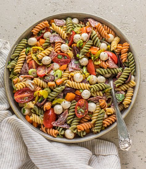 Colourful Pasta Recipes, Colourful Pasta Salad, Coloured Pasta Recipes, Rainbow Pasta Recipe, Colorful Pasta Recipe, Colorful Pasta Salad, Colored Pasta Recipes, Tricolor Pasta Recipes, Italian Noodle Salad