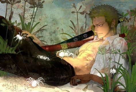 Zoro Fanart, The Garden Of Words, رورونوا زورو, Watch One Piece, One Piece Ace, Zoro One Piece, Me Anime, One Piece Drawing, One Piece Pictures